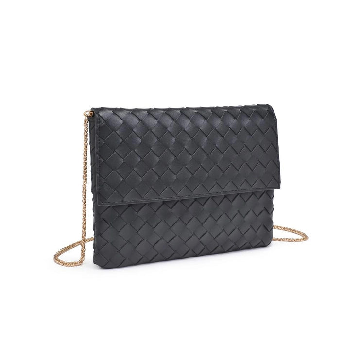 WOVEN CLUTCH - BLACK