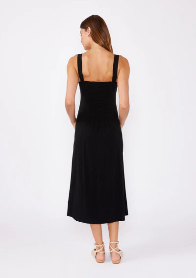 NEW GIRL MIDI DRESS - BLACK
