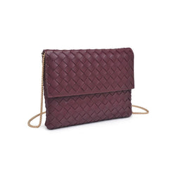 WOVEN CLUTCH - WINE