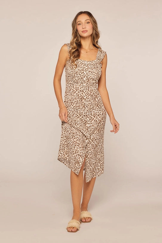 CLAUDIA MIDI DRESS - CHEETAH