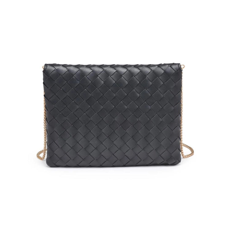 WOVEN CLUTCH - BLACK