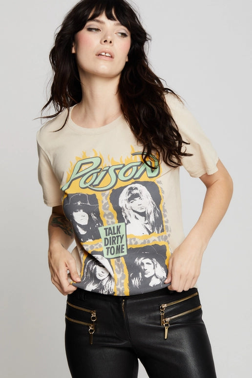 POISON TALK DIRTY TO ME TEE SHIRT - OLD LACE