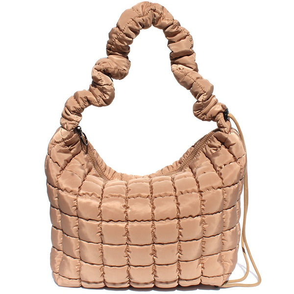 QUILTED CARRYALL BAG - SAND