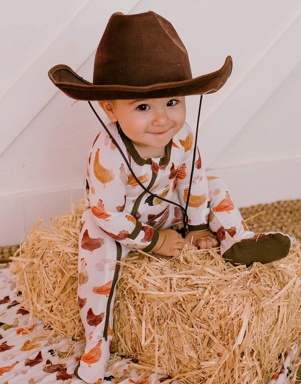 COOPED UP & COZY FOOTIE - CHICKEN