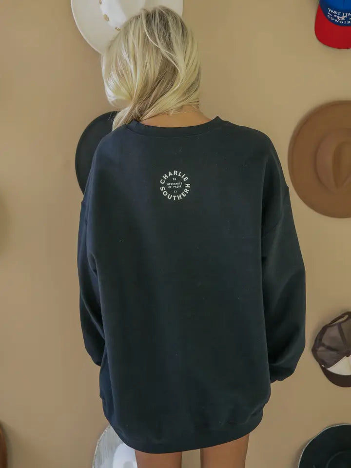 RODEO FOREVER SWEATSHIRT - BLACK