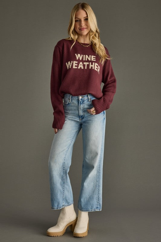WINE WEATHER SWEATER - WINE