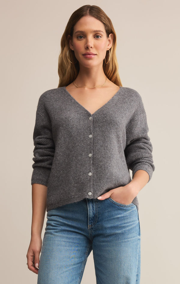 Z SUPPLY EMILE CARDIGAN - CLASSIC HEATHER GREY