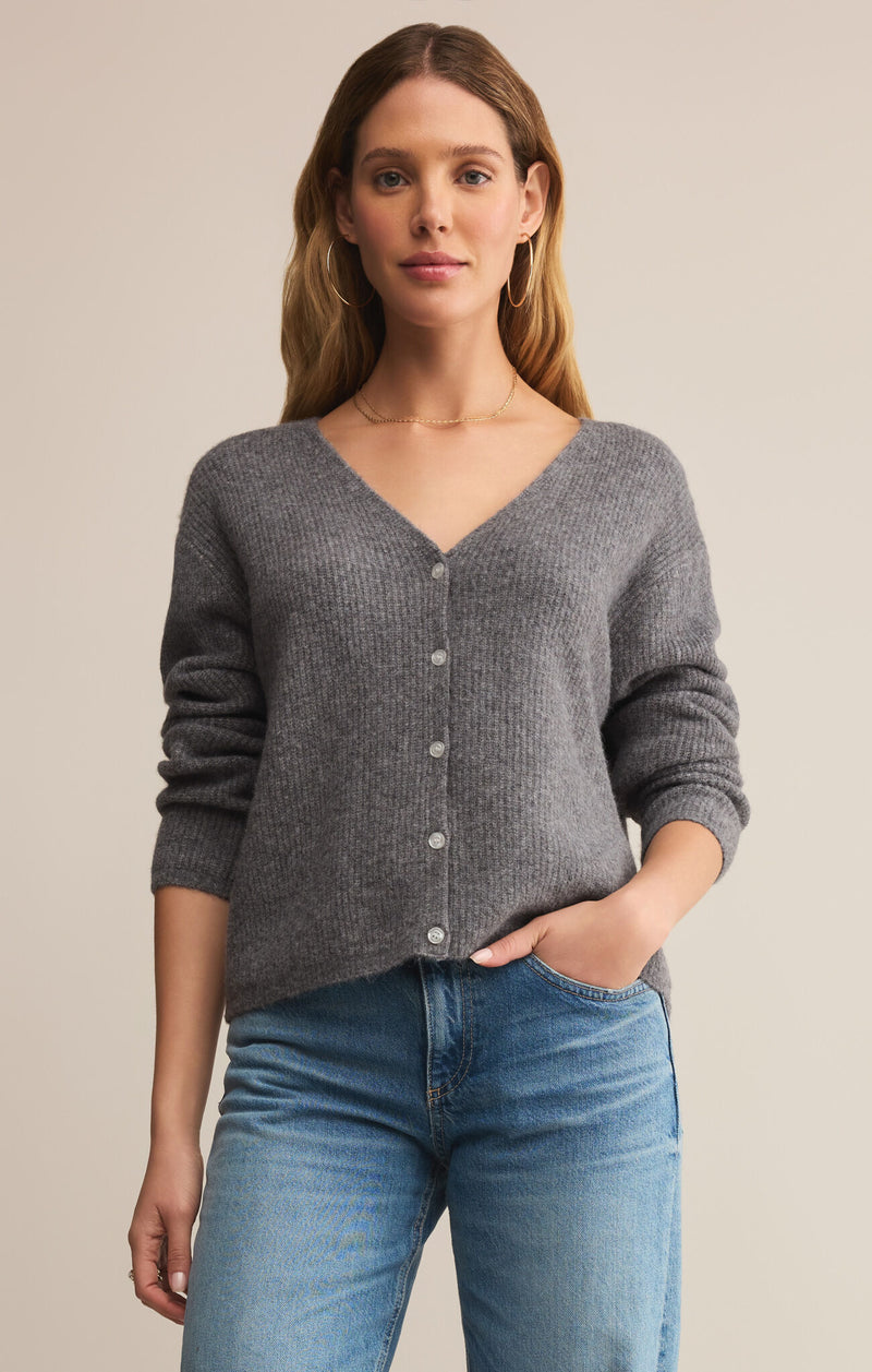 Z SUPPLY EMILE CARDIGAN - CLASSIC HEATHER GREY