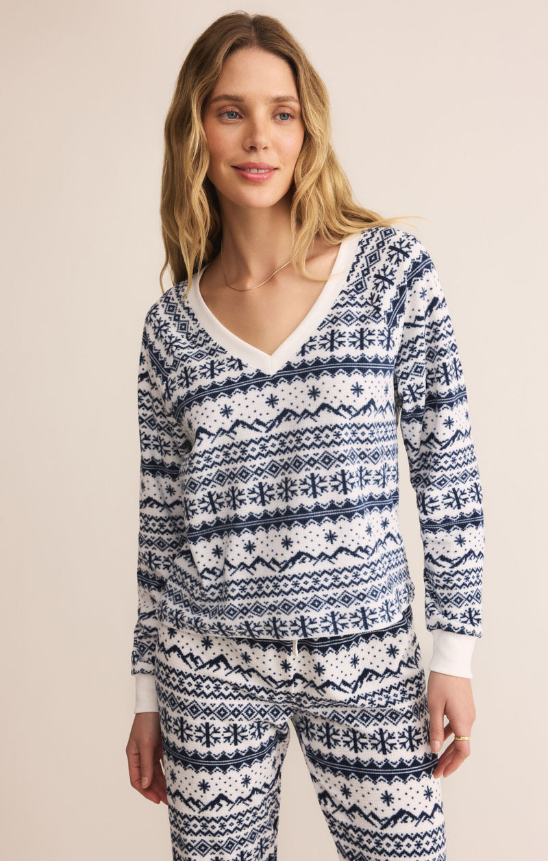 Z SUPPLY SLOPES FAIRISLE TOP - VANILLA ICE