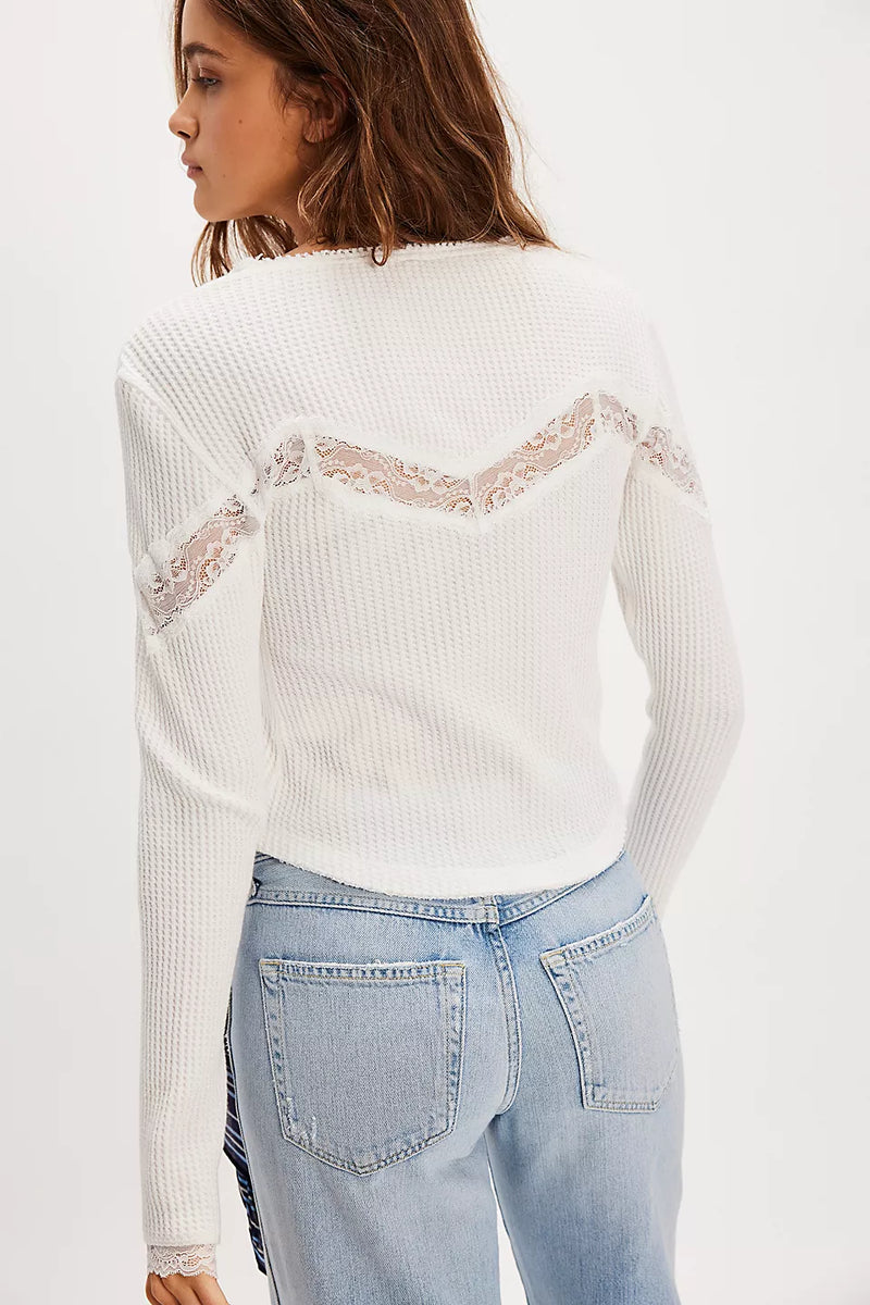 FREE PEOPLE LET'S PARTY CARDI - CLEAN IVORY