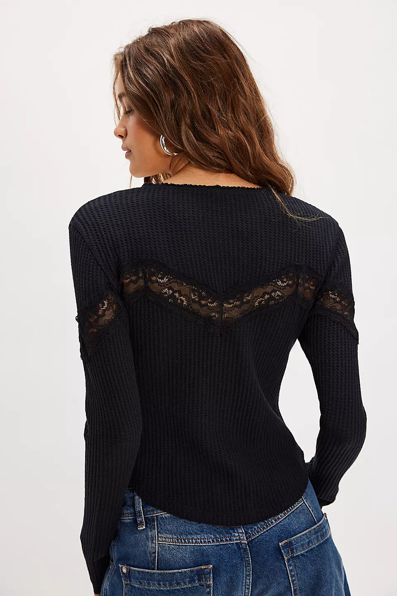 FREE PEOPLE LET'S PARTY CARDI - BLACK