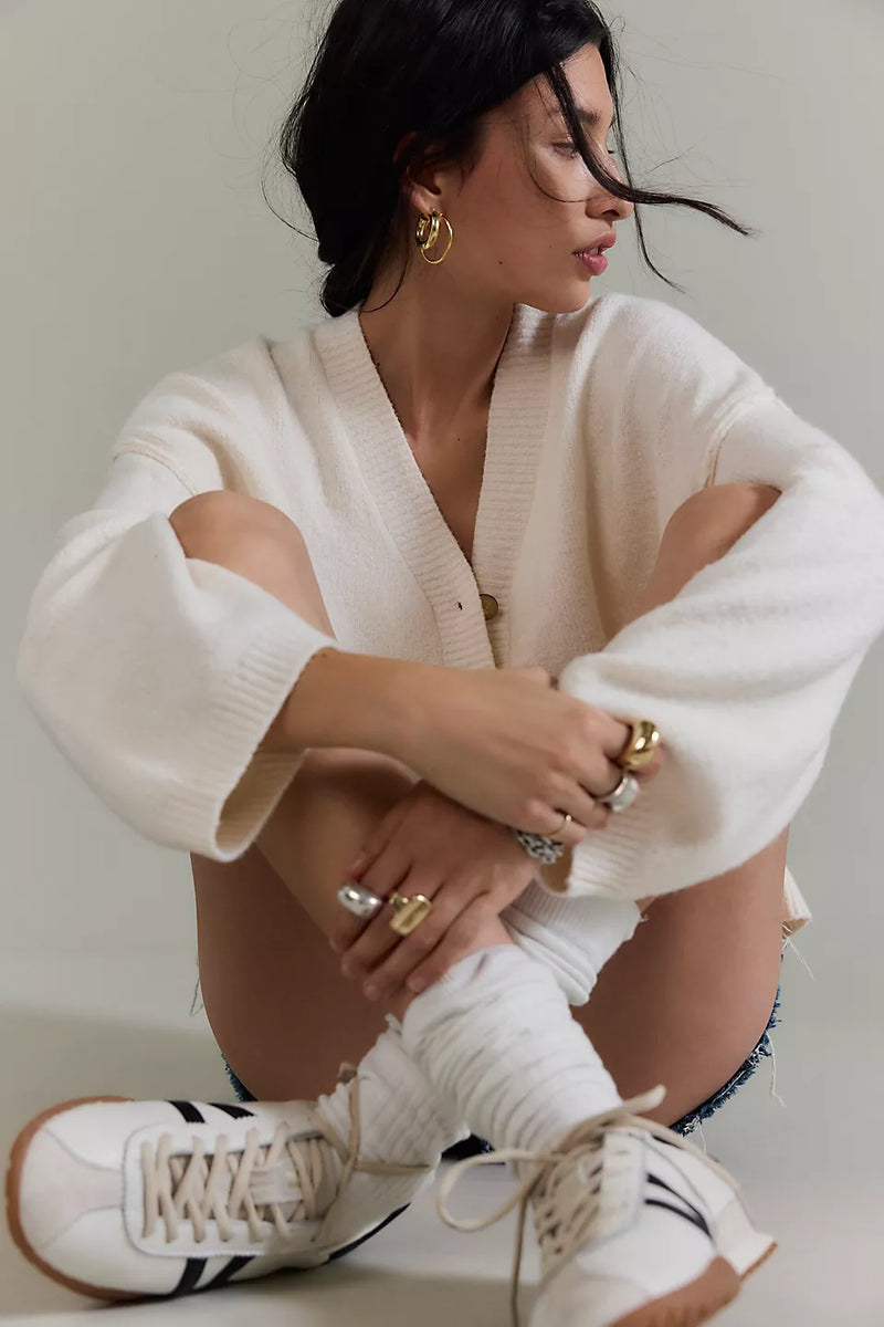 FREE PEOPLE COOL OF THE NIGHT SWEATER - IVORY