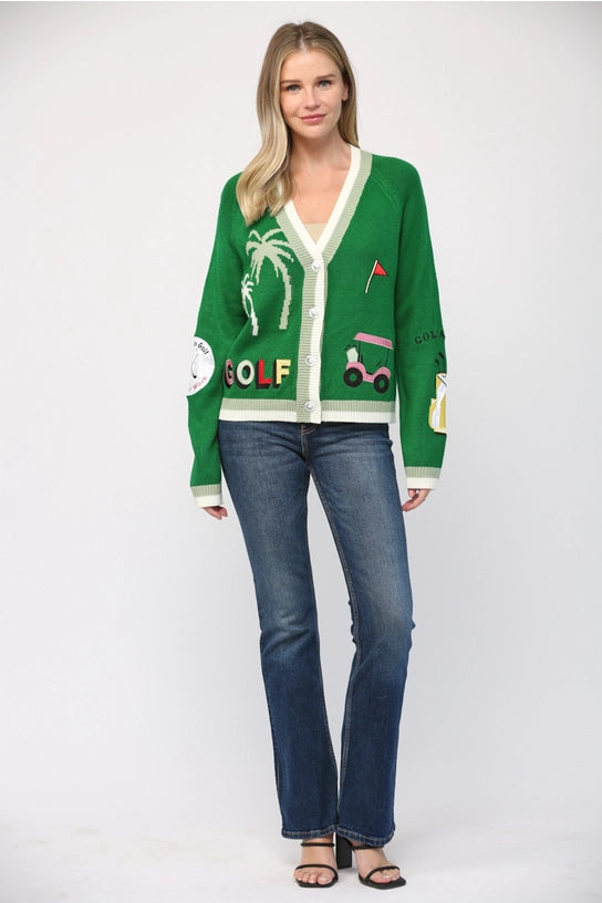 GOLD PATCH SWEATER - FIELD GREEN