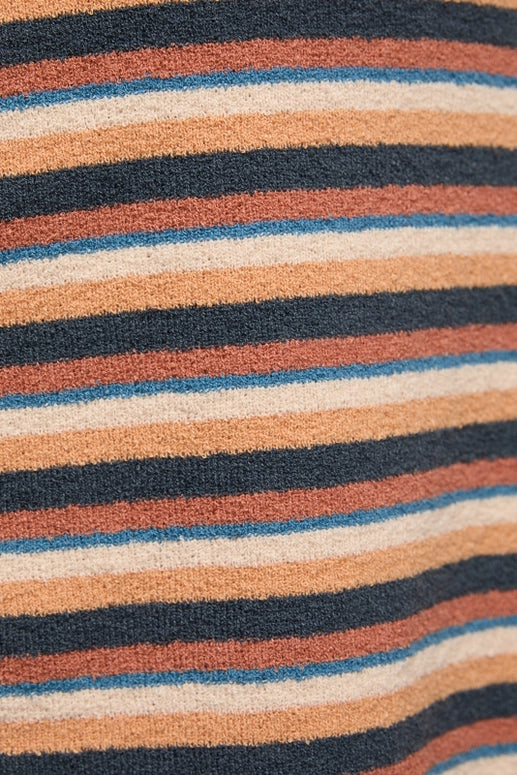 KNIT STRAPLESS MIDI DRESS SWEATER - TAN MULTI