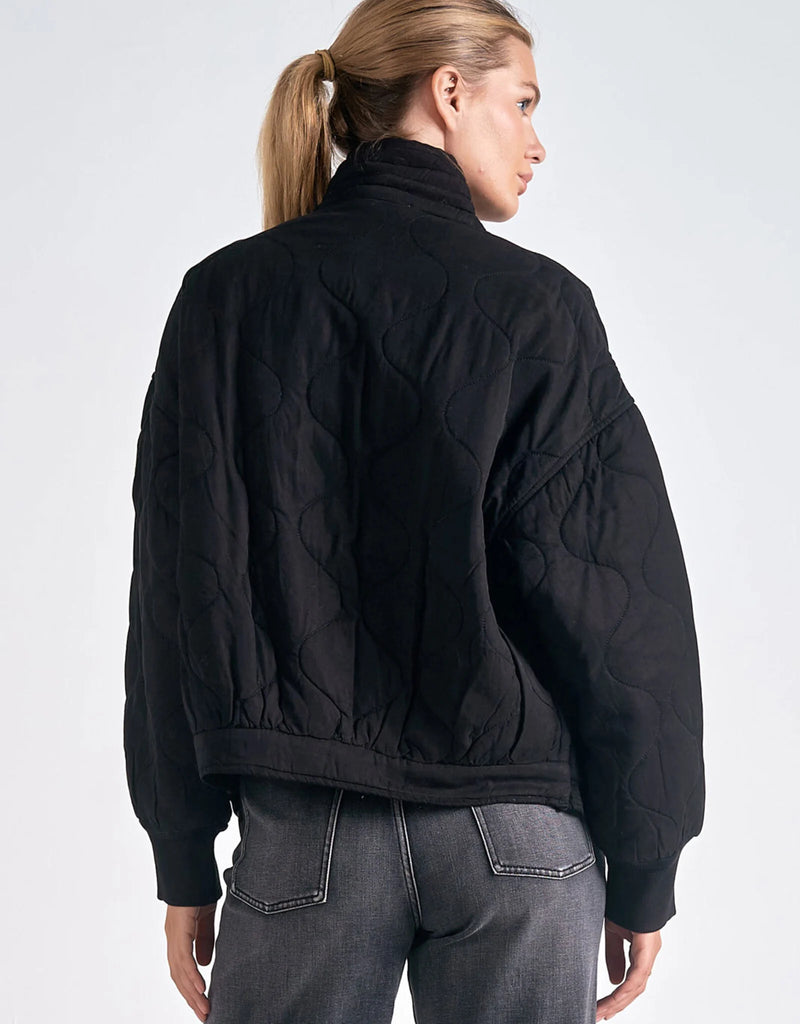 ELAN QUILTED JACKET - BLACK