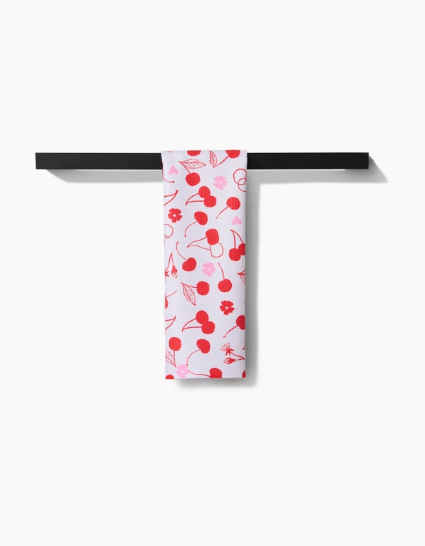 GEOMETRY KITCHEN TEA TOWELS - CUTE CHERRY