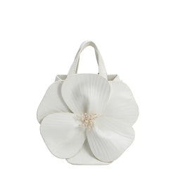MONROE FLOWER VEGAN TOP HANDLE GAB - IVORY