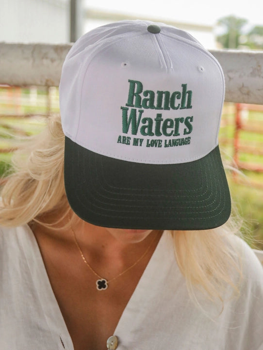 RANCH WATER TRUCKER HAT - WHITE/GREEN