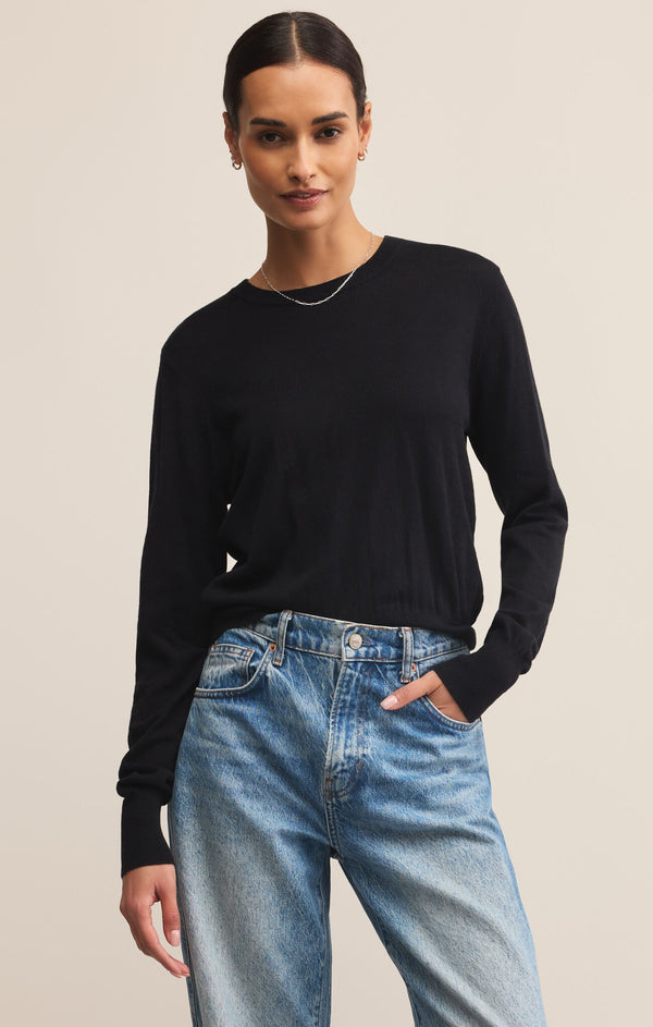 Z SUPPLY PERFECT LAYER SWEATER - BLACK