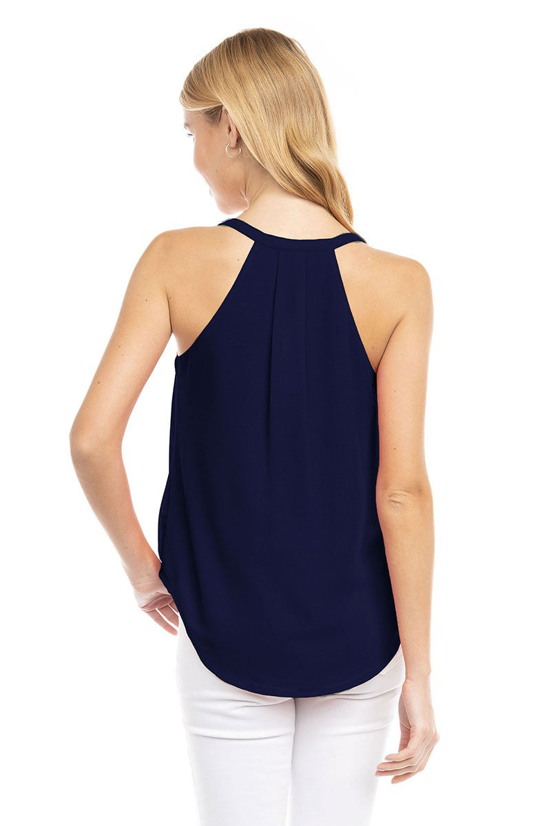 SURPLICE TANK TOP - DARK NAVY