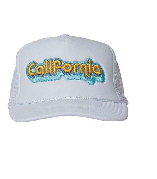 CALIFORNIA PATCH TRUCKER HAT - WHITE