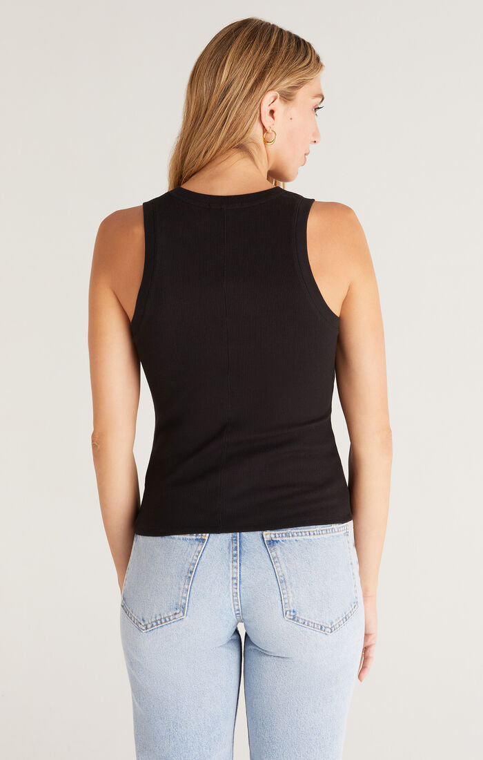 Z SUPPLY SIRENA RIB TANK TOP - BLACK – CAllie Girl Boutique