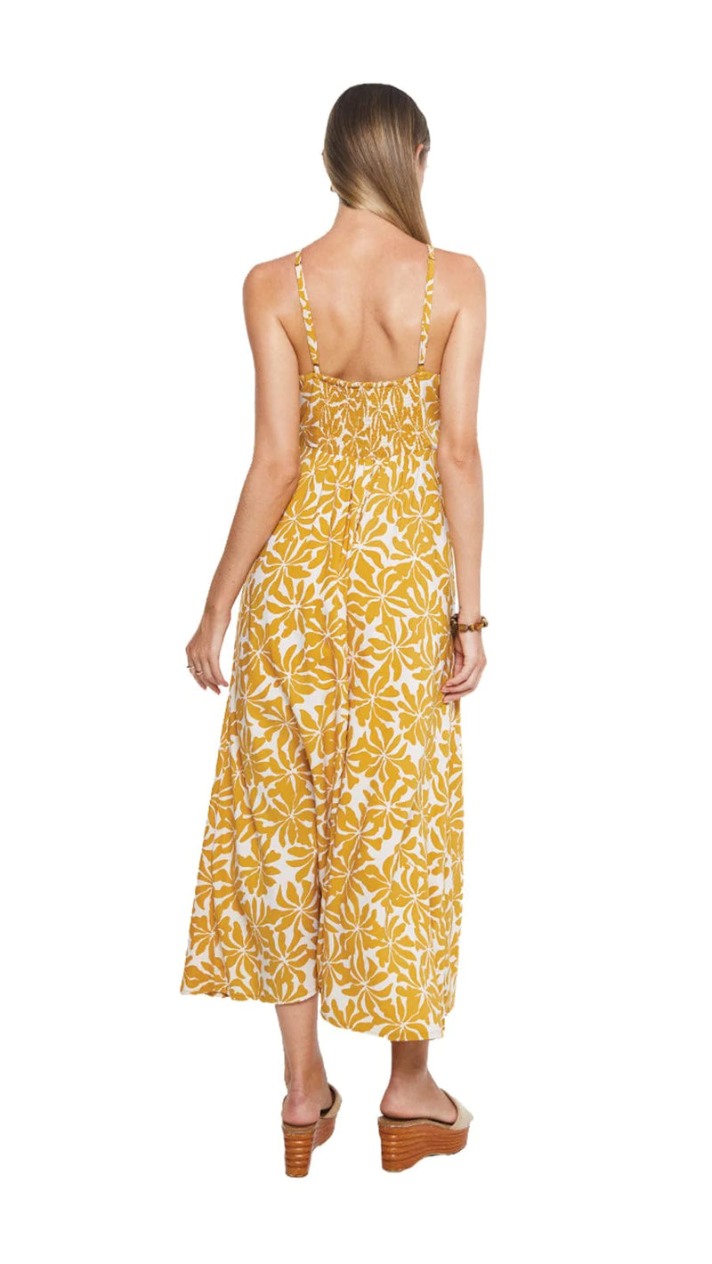 KHUSH HANI MIDI DRESS - ALOHA MUSTARD