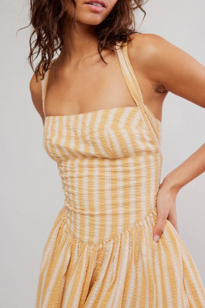 FREE PEOPLE LAUREL PLAID MINI DRESS
