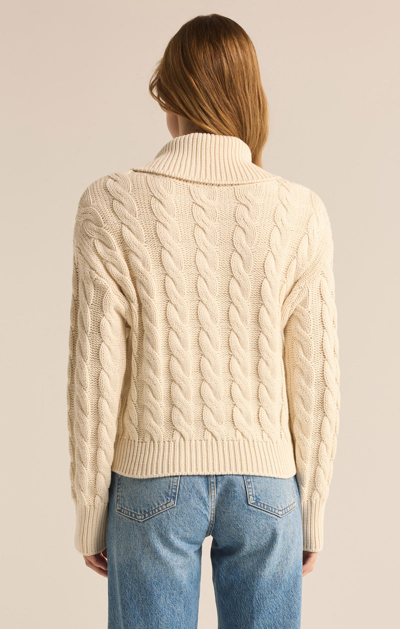 Z SUPPLY HEMINGWAY CABLE CARDIGAN - SEA SALT