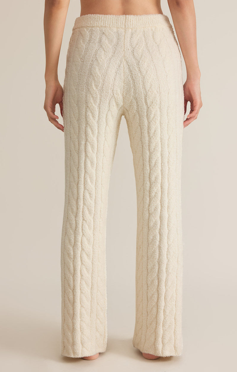 Z SUPPLY PAIGE CABLE KNIT PANT - SEA SALT