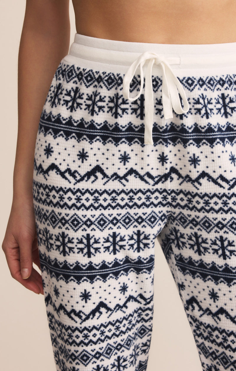Z SUPPLY TWILIGHT FAIRISLE JOGGER - VANILLA ICE