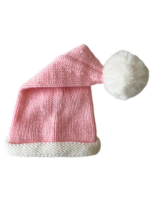 SANTA KNIT HAT - PINK
