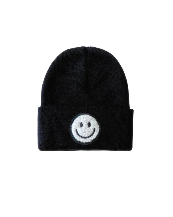 SMILEY BEANIE - BLACK