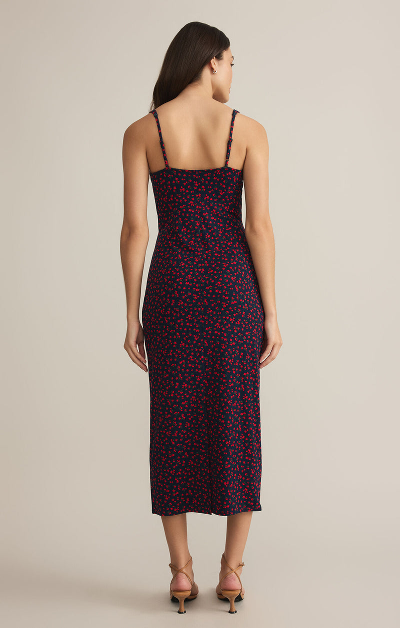 Z SUPPLY ELEVE LA ROSA DITSY MIDI DRESS - ECLIPSE