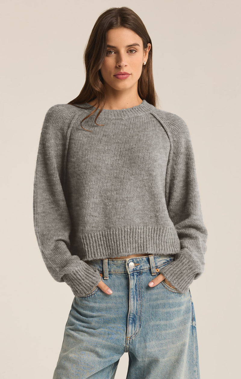 Z SUPPLY ADRIAN SWEATER - CLASSIC HEATHER GREY