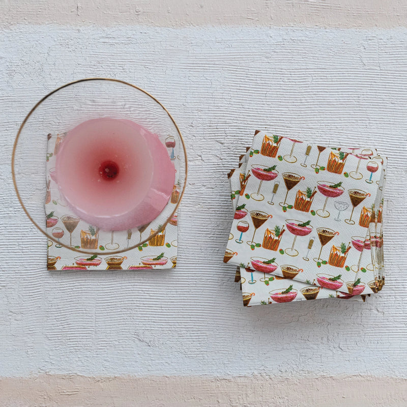 COCKTAIL PATTERN COCKTAIL NAPKINS