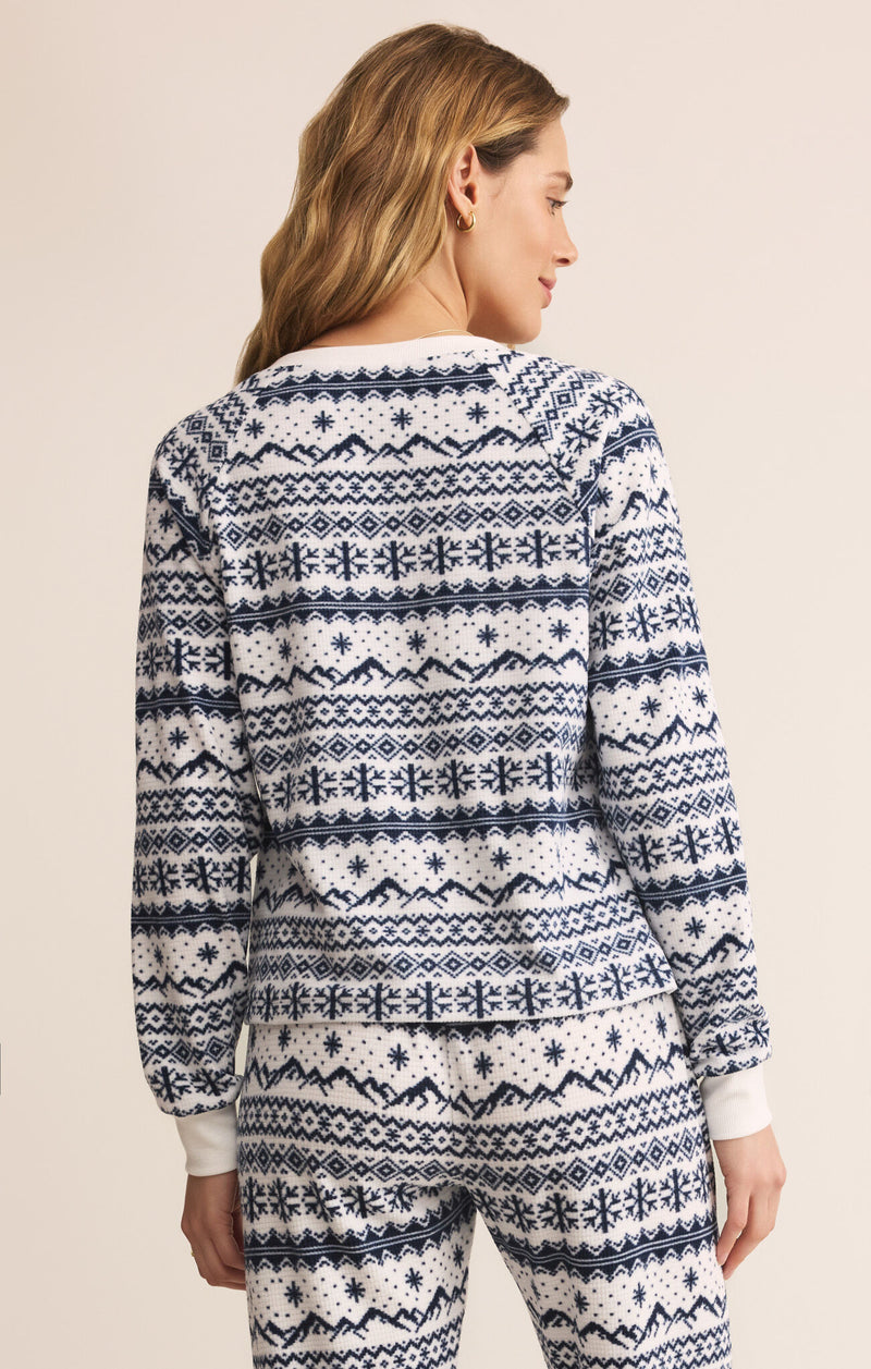 Z SUPPLY SLOPES FAIRISLE TOP - VANILLA ICE