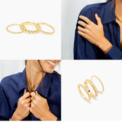 GORJANA CREW RING SET - GOLD