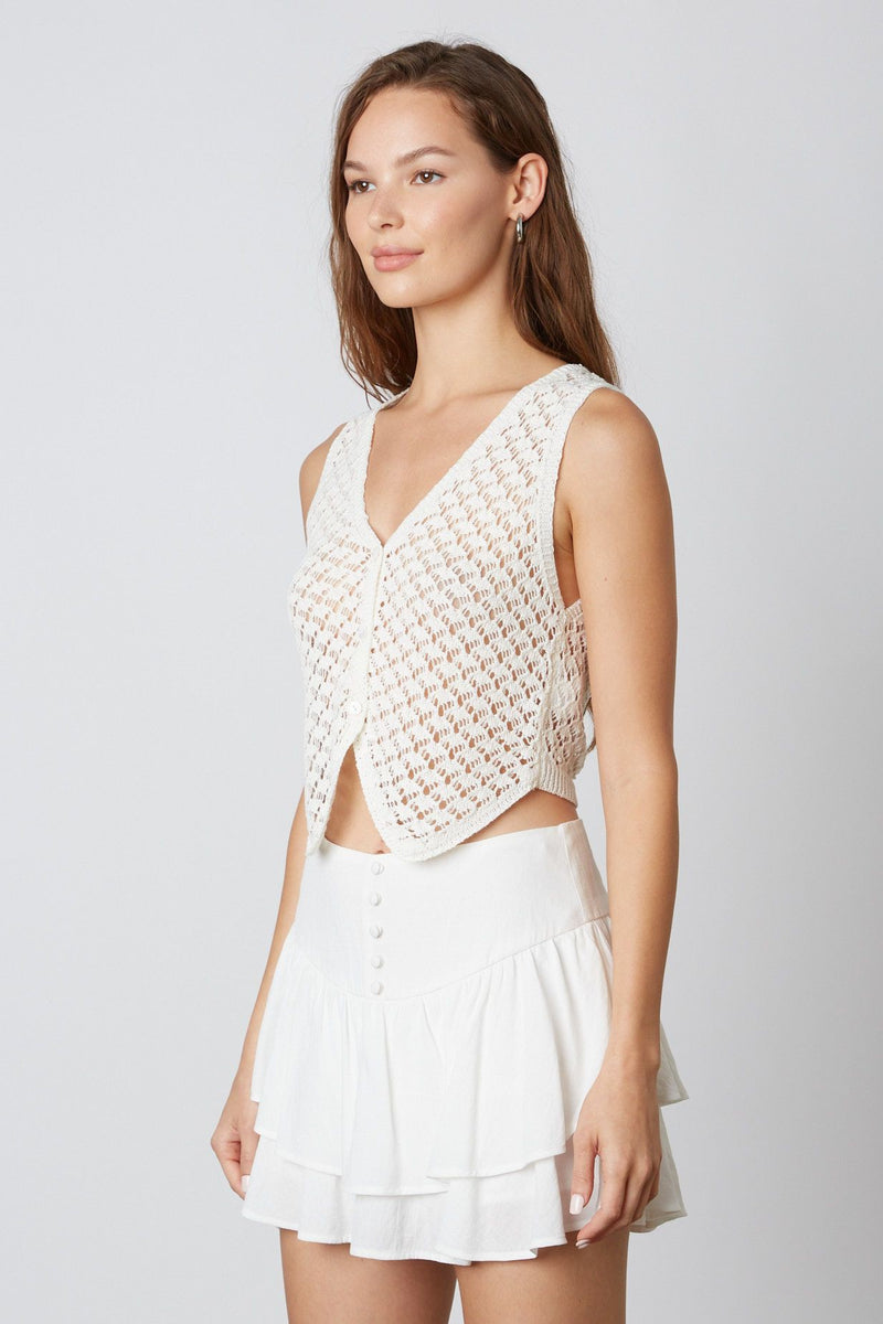 TIERED RUFFLE MINI SKIRT WHITE CAllie Girl Boutique