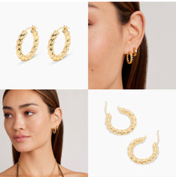 GORJANA CREW HOOP EARRINGS - GOLD