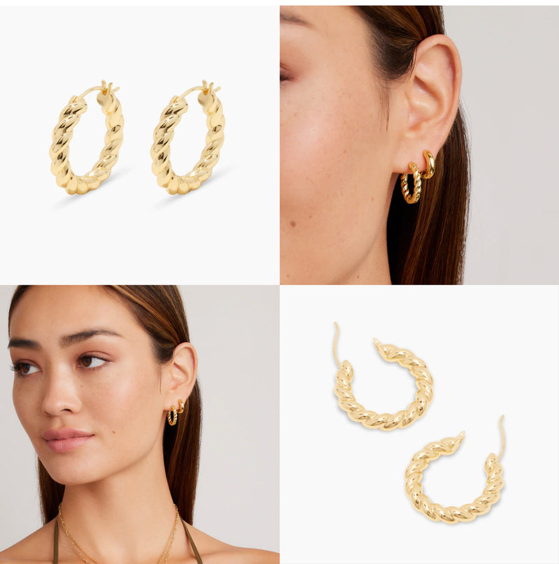 GORJANA CREW HOOP EARRINGS - GOLD