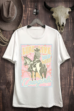 LONG LIVE COWGIRLS GRAPHIC TEE - WHITE