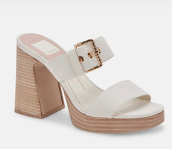 DOLCE VITA LANDRY HEELS - IVORY NUBUCK