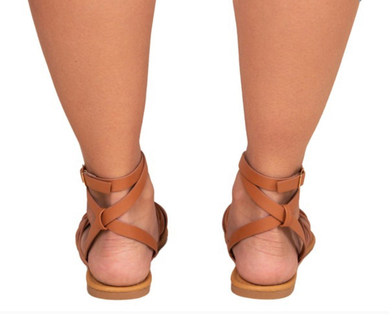ATHENA GLADIATOR SANDAL - CAMEL
