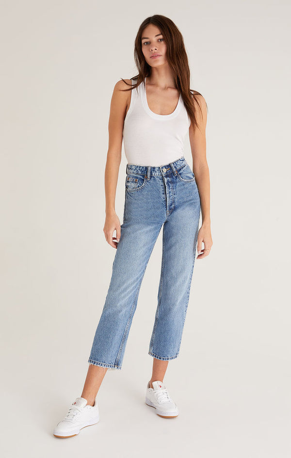 Z SUPPLY SIRENA RIB TANK TOP - WHITE