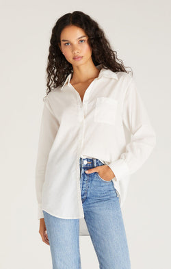 Z SUPPLY POOLSIDE BUTTON UP SHIRT - WHITE