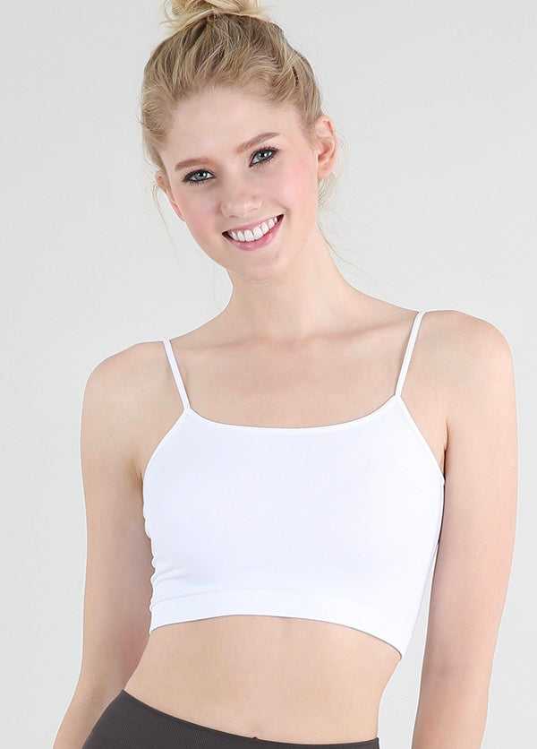 NIKI BIKI HALF CAMI BRALETTE- WHITE