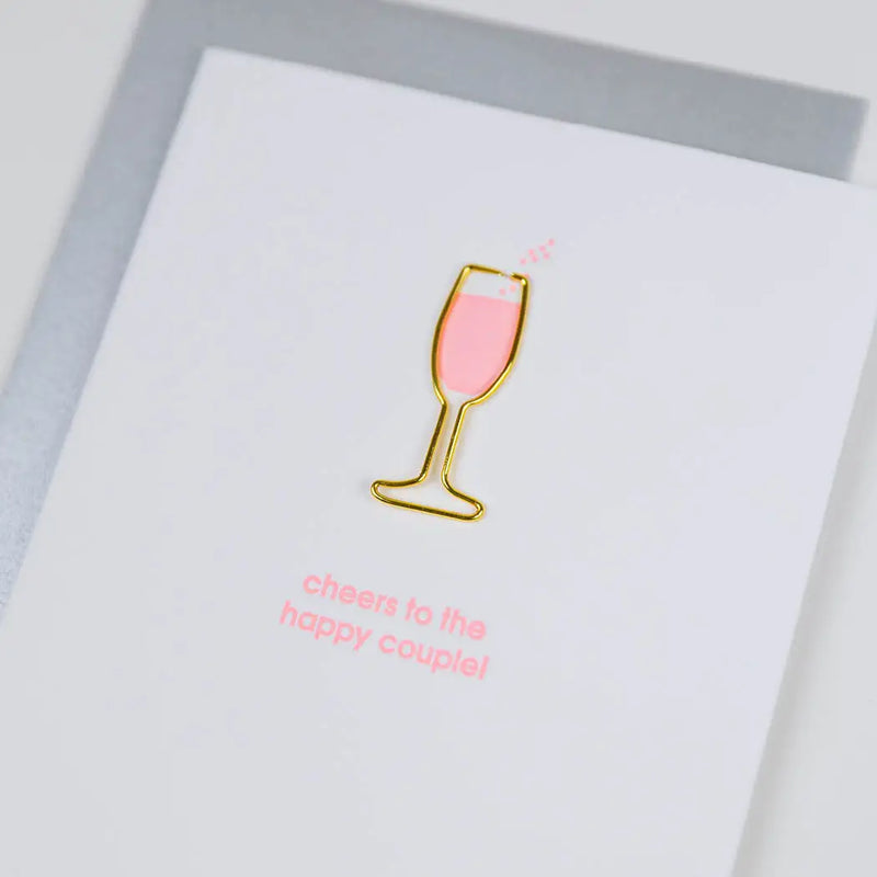"CHEERS TO THE HAPPY COUPLE" GREETING CARD