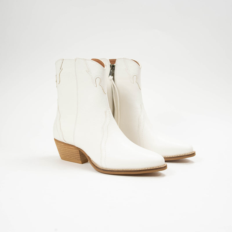 WESTERN STYLE COWBOY BOOTIES - WHITE