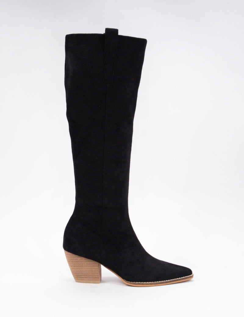 BIRKIN OVER THE KNEE BOOT - BLACK